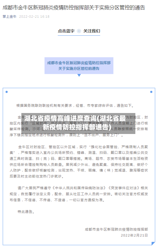 湖北省疫情高峰进度查询(湖北省最新疫情防控指挥部通告)-第3张图片