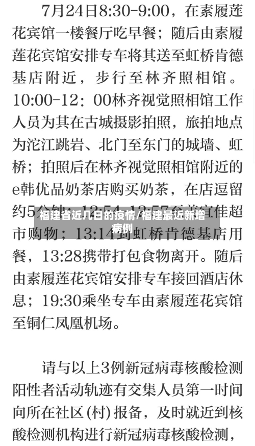 福建省近几日的疫情/福建最近新增病例-第2张图片