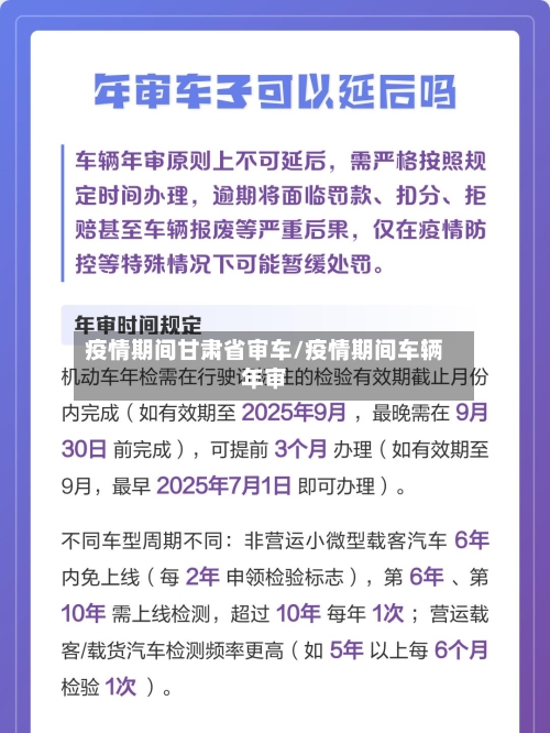 疫情期间甘肃省审车/疫情期间车辆年审-第2张图片