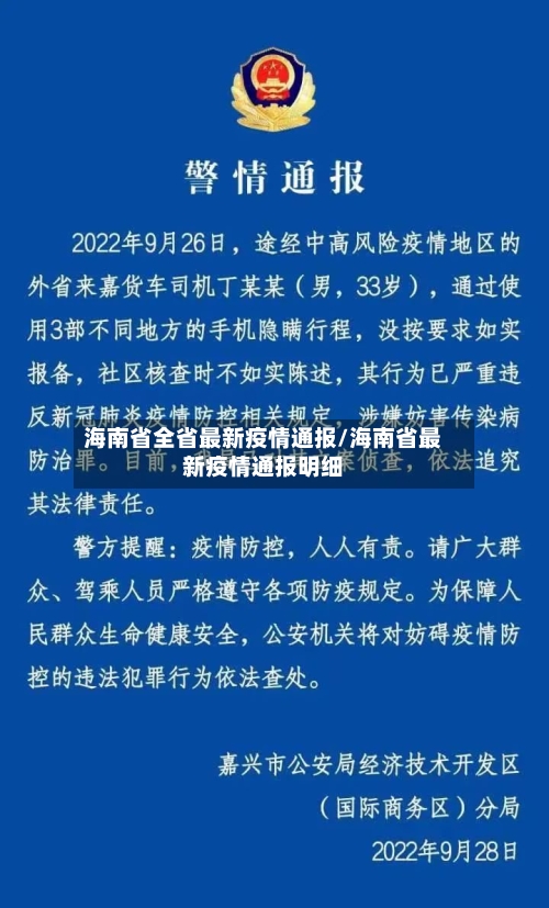 海南省全省最新疫情通报/海南省最新疫情通报明细-第1张图片