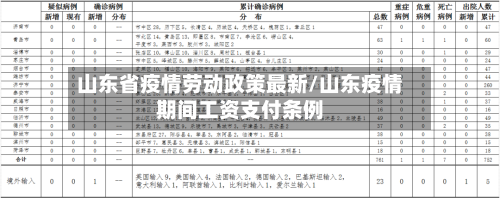 山东省疫情劳动政策最新/山东疫情期间工资支付条例-第1张图片