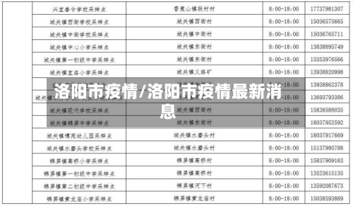 洛阳市疫情/洛阳市疫情最新消息-第2张图片