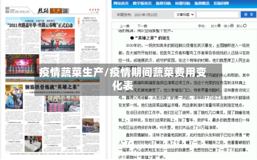 疫情蔬菜生产/疫情期间蔬菜费用变化表-第2张图片