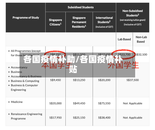 各国疫情补助/各国疫情补贴-第1张图片