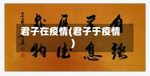 君子在疫情(君子于疫情)-第1张图片