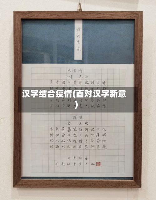 汉字结合疫情(面对汉字新意)-第2张图片