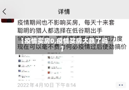 【疫情买房0,疫情买房大跌了吗】-第3张图片