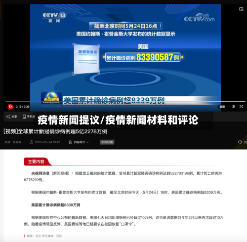 疫情新闻提议/疫情新闻材料和评论-第1张图片