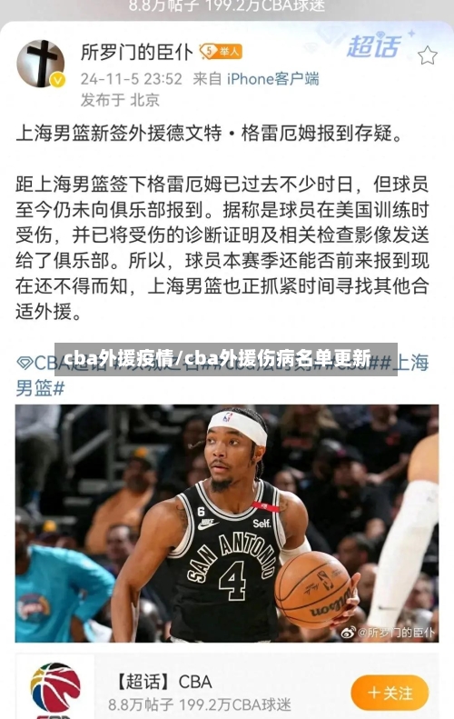 cba外援疫情/cba外援伤病名单更新-第2张图片