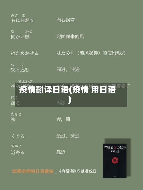 疫情翻译日语(疫情 用日语)-第2张图片