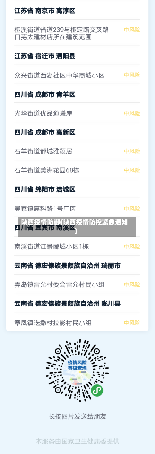 陕西疫情防御(陕西疫情防控紧急通知)-第1张图片