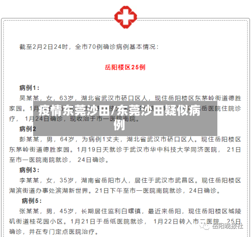 疫情东莞沙田/东莞沙田疑似病例-第1张图片