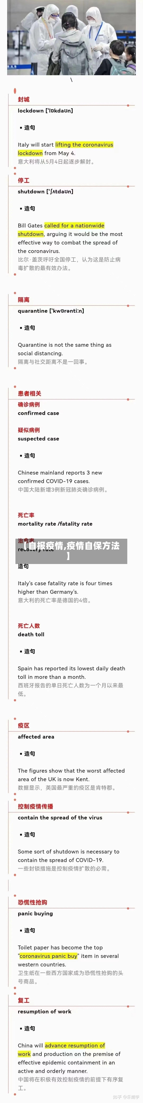 【自报疫情,疫情自保方法】-第1张图片