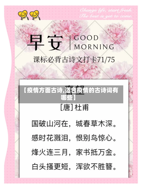 【疫情方面古诗,适合疫情的古诗词有哪些】-第2张图片